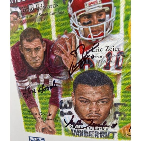 ographed Legends SEC Football 2008 Print Bart Starr 12 Signatures JSA COA - Picture 7 of 10